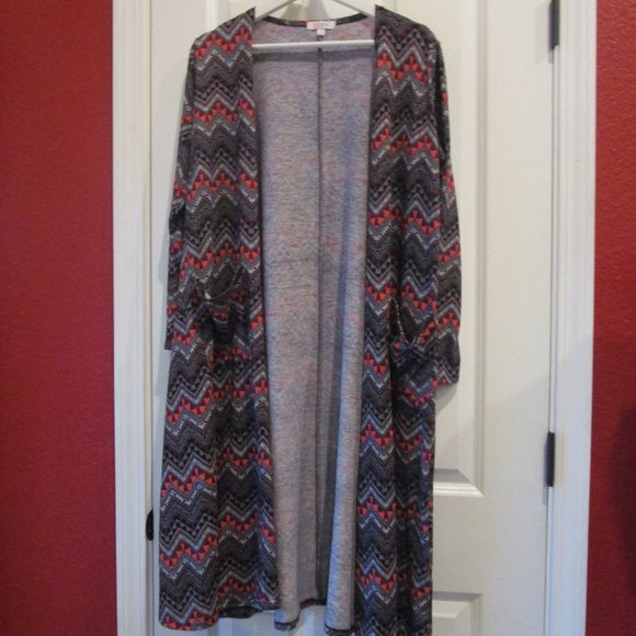 LuLaRoe Sweaters - LuLaRoe women's tribal stripe zig zag cardigan M
